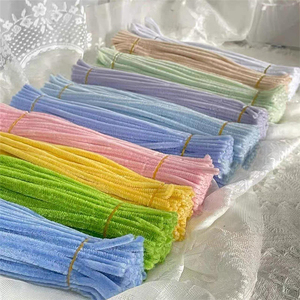 Limpiapipas de Chenilla Trenzados DIY con Diseño de Flor de Terciopelo para Manualidades y Creación Floral Tradicional China - Product Image 4