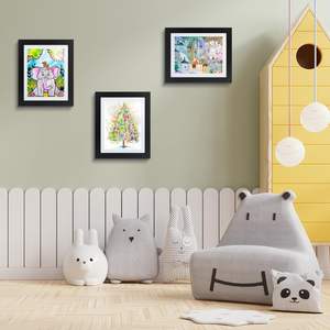 Cadre d'art pour enfants sur mesure avec passe-partout, pour affichage et rangement d'œuvres d'art interchangeables, noir et blanc, pour mur ou table - Product Image 5