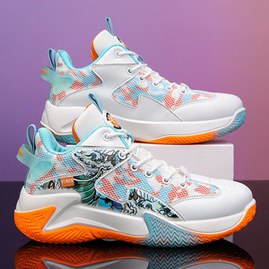 Chaussures de basket-ball en maille respirante, absorbant les chocs, antidérapantes, résistantes à l'usure, chaussures de sport décontractées pour hommes - Product Image 1