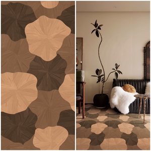 <span class=keywords><strong>Carrelage</strong></span> en porcelaine effet bois Foshan White Body 600x1200mm, joint Lotus, gravure numérique, finition mate, antidérapant R9, revêtement de sol durable - Product Image 1