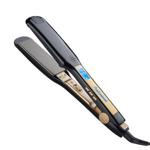 Piastra per capelli in ceramica per riscaldamento rapido elettrico LCD FlatIron per uso domestico - Product Image 1