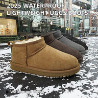 工厂供应防水轻质真皮 Uggs Tutz 雪地靴羊毛毛皮保暖厚底 EVA 外底