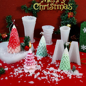 3D Christmas <strong>Pine</strong> Cone Tree <strong>Candle</strong> Mold - Large Food Grade Silicone DIY Decorative Tool for Handmade Scented <strong>Candles</strong> - Product Image 5