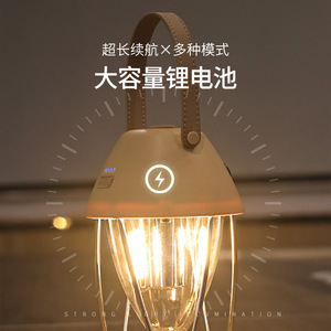 <b>Led</b> Camping <b>Lantern</b> <b>Rechargeable</b> Warm White Light Type C Fast Charging Outdoor Ambient Light 1800mah Battery - Product Image 2
