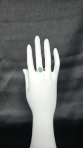 Anillo Ajustable de Plata 925 con Piedra de Jade Verde Jadeíta Hecha a Mano con Certificación NGIC, Joyería de Cristal Unisex - Product Image 3