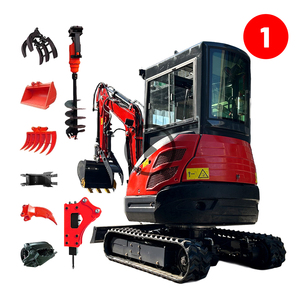 Fabricant chinois de mini-excavatrices, mini-excavatrice compacte de 2 tonnes CE EPA 5, petite pelle de 1200 kg avec marteau et tarière - Product Image 1