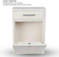 Boîte aux lettres murale en acier pour extérieur, design étanche et durable, pour usage domestique, style américain