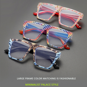 Nuova tendenza colore arcobaleno Anti-luce blu <span class=keywords><strong>occhiali</strong></span> senza prescrizione di Internet celebrità Street Photo Face montatura per <span class=keywords><strong>occhiali</strong></span> <span class=keywords><strong>sottili</strong></span> - Product Image 6