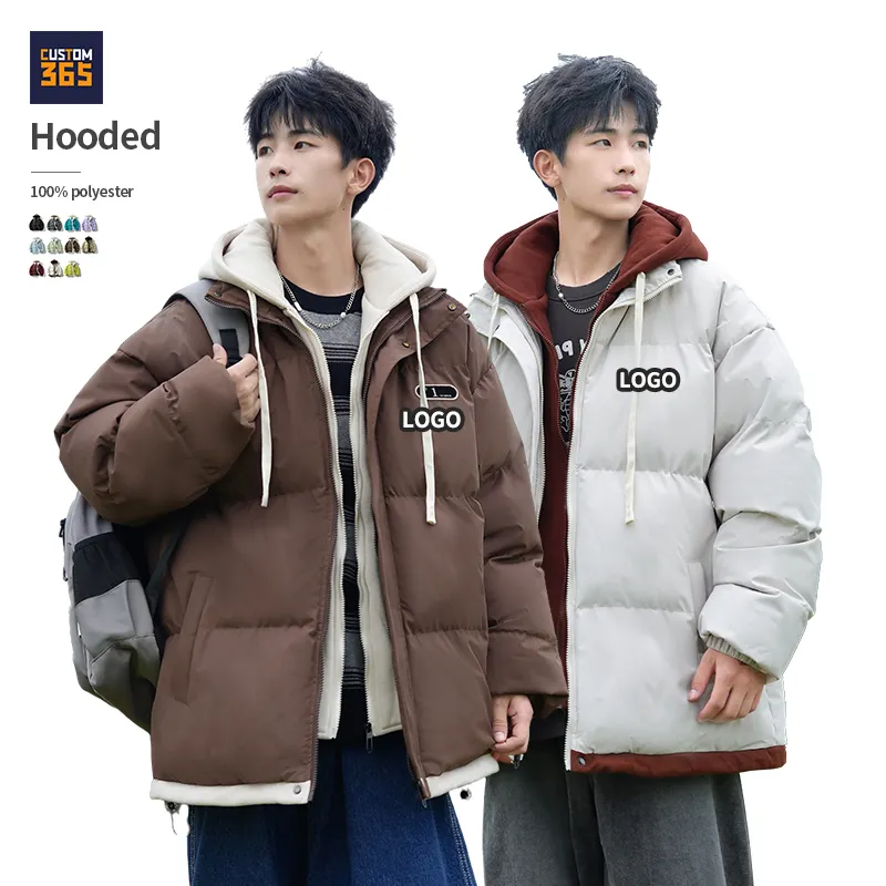 Hoge Kwaliteit Winter Dikke Puffer Custom Warme Casual Capuchon Heren Kleding Mannen Koude Winter Jas