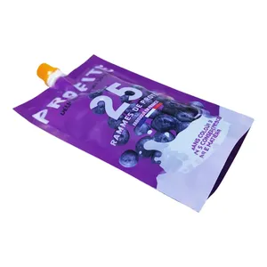 Pochette souple personnalisée avec bec verseur, imprimée en héliogravure, structure laminée PE/Al, pour emballage de boissons protéinées, résistante à l'humidité - Product Image 2