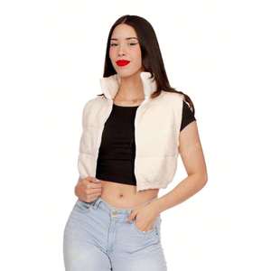 เสื้อกั๊กแฟชั่นผ้ากำมะหยี่นุ่มลำลองสำหรับผู้หญิงเสื้อครอปเซ็กซี่ - Product Image 3