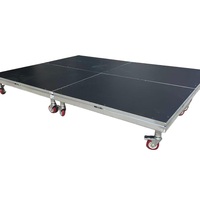 Plateforme de scène mobile portable avec roues pour les mariages, les événements, les concerts et les spectacles