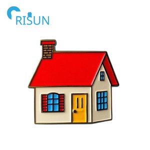 Exquisita forma de Casa insignia personalizado arquitecto hogar broche Pin bienes raíces construcción arquitectura edificios solapa Pin - Product Image 2