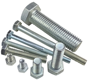 Vis et écrous hexagonaux en acier au carbone zingué/galvanisé à chaud, classes 4.8/8.8/10.9 DIN931/DIN933 M6-M20 - Product Image 1