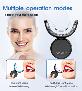 ชุดฟอกสีฟันแบบไร้สายสำหรับใช้ในบ้าน IVISMILE 32 หลอดไฟ LED สีฟ้า พร้อมฉลากส่วนตัว ได้รับการรับรองจาก FDA - Product Image 3