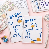 Cuaderno de Pegatinas Kawaii con Dibujos Animados, Papel de Doble Cara, Encuadernación en Espiral, Cinta Adhesiva Washi, Libro de Almacenamiento, Material de Papelería para Scrapbooking DIY
