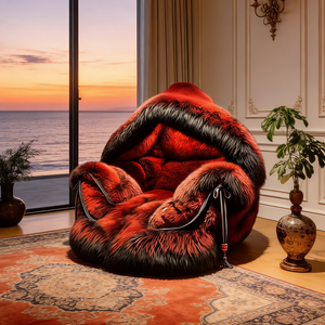 <span class=keywords><strong>Fauteuil</strong></span> Poire Rouge Luxe Grand Modèle à Capuche, Canapé Confortable, <span class=keywords><strong>Fauteuil</strong></span> Relax, Mobilier de Salon - Product Image 6