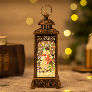 Nuove decorazioni natalizie transfrontaliere, oggetti decorativi da tavolo, Babbo Natale, albero con pupazzo <span class=keywords><strong>di</strong></span> neve, atmosfera nevosa, piccole lanterne a vento - Product Image 6