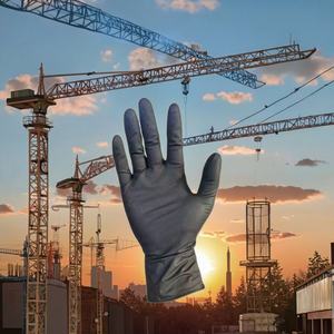 ถุงมือกันสารเคมีแบบหนาพิเศษ ลายเพชร สำหรับงานช่าง  รับทำโลโก้ตามสั่ง  ผลิตจากโรงงานโดยตรง ปรับแต่งได้ - Product Image 1