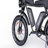 Vélo de montagne électrique Ridstar Q20pro - Cadre en aluminium Freins à disque hydrauliques Double batterie au lithium 52V 40AH Shimano 7 vitesses Moteur arrière sans balais