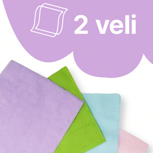 40 Pezzi Eleganti Tovaglioli Grandi a 2 Veli 38x38cm per Cena, Tovaglioli Kiwi Piegati in 1/4 in Carta di Cellulosa - Product Image 3