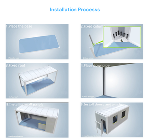 Venta al por mayor 20 'Asamblea de casa móvil prefabricar superventas pequeña casa prefabricada portátil de acero para supermercado nuevo - Product Image 2
