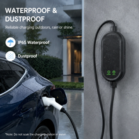 Chargeur EV portable 7KW 32A monophasé Type 2 Niveau 2 EVSE, courant réglable, station de charge EV avec écran LCD pour usage domestique