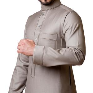 Thobe Arabe Musulman <span class=keywords><strong>Homme</strong></span> de Luxe, Nouveau Design Italien, Thobe Saoudien de Haute Qualité - Product Image 3