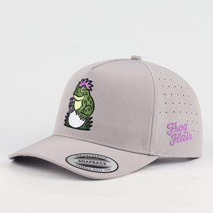Tùy Chỉnh Cắt Laser Hiệu Suất Lỗ Chất Lượng Cao Thêu Vá Biểu Tượng Dây Snapback Không Thấm Nước Bóng Chày Golf Trucker Mũ Cap - Product Image 1