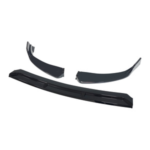 ลิ้นกันชนหน้า Mercedes-Benz C-Class W205 แบบ 3 ตอน ดีไซน์ Brabus สีดำเงาเต็มรูปแบบ ชุดแต่ง ABS - Product Image 4