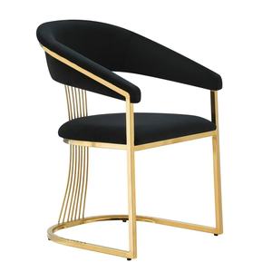 Chaise de négociation et de salle à manger d'hôtel de luxe avec accents dorés - Product Image 4
