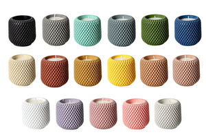 Décoration de <span class=keywords><strong>table</strong></span> pour la maison : Vases et récipients uniques en béton gaufré, design ciment, porte-fleurs coloré pour <span class=keywords><strong>cire</strong></span> parfumée - Product Image 5