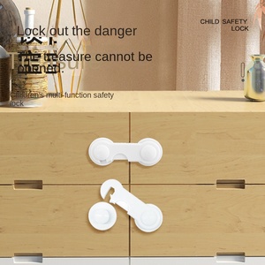 वाह बेबी एंटी-पिंच हैंड लॉक प्लास्टिक कैबिनेट दरवाजा लॉक मल्टी-कार्यात्मक सुरक्षा के लिए एंटी-ओपन त्वरित स्थापना - Product Image 2