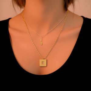 Collana con ciondolo a forma di lettera Z in oro, argento e acciaio inossidabile, gioiello minimalista per donna, collane alla moda. - Product Image 3