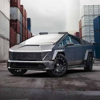 Kit carrosserie en carbone sec de style MSY 2023-2024 pour Tesla Cybertruck, amélioration en carbone forgé, lèvre avant, lèvre arrière, jupe latérale, échappement universel