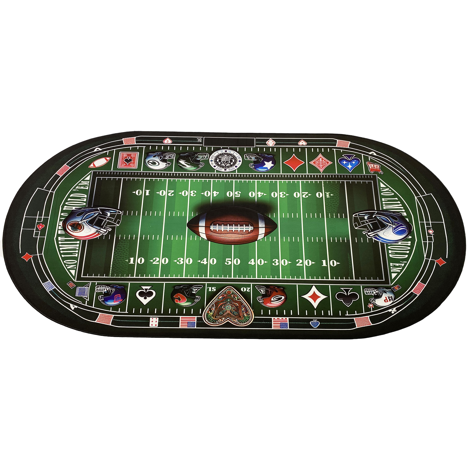 Tapis De Poker Professionnel Portable 180x90 Cm - Caoutchouc Antidérapant Avec Sac De Transport