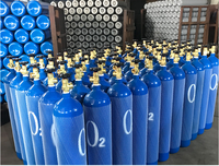 Bouteille de gaz mixte ENISO9809-3 TPED 150BAR 6L Oxygène Argon Hydrogène Hélium CO2 CO avec valve, bouchon et poignée