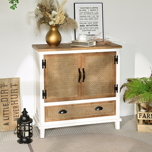 HOME Accent Living Room Furniture Cabinet Doors Storage Farmhouse Style Antique Wooden 2-Drawer Home Bar Entry Dining - Product Image 3