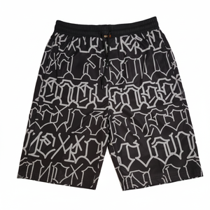 2023 Men's High Street Mid Waist <b>Board</b> Shorts 100% Polyester Elastic Waist Knitted Washed Solid Pattern Direct Factory Cheap - Product Image 2