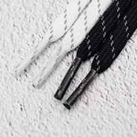 Lacets Weiou, lacets plats classiques personnalisés, double diagonale réfléchissante, 8 mm, accessoires pour chaussures décontractées