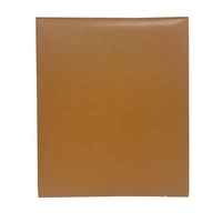 Carpeta de cuero A4 para documentos y oficina, carpeta de archivador de hojas sueltas, 3 anillos negros, A4