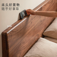 Chambre à coucher classique et moderne en bois de teck massif, taille personnalisée réglable, lit design