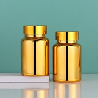 Nouvelle bouteille de 120 ml en PET doré pour médicaments, bonbons, comprimés, pastilles, capsules de Maca, avec couvercle plaqué or, vente en gros