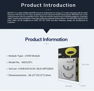 Mijnewsemi Ms01sf17 Nrf52833 Dw3120 Combo Uwb Ble Combo Transceiver Rtls Module