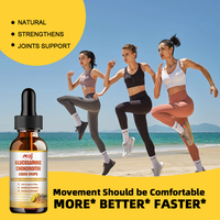 OEM Gouttes liquides de glucosamine chondroïtine sulfate MSM 60ml Supplément contenant du curcuma, de l'encens, de la quercétine, de la bromélaïne