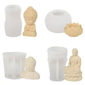 Moule à bougie en silicone figure de Bouddha moules en silicone bougies