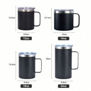 Tazas de Café de Acero Inoxidable Personalizadas de 12oz, 14oz y 16oz, Aisladas al Vacío de Doble Pared con Tapas Deslizantes, Gran Venta - Product Image 2