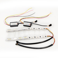 2Pcs Bande LED flexible DRL étanche Flux séquentiel Phare Switchback Runners Corner Turn Signal Daytime Running Light