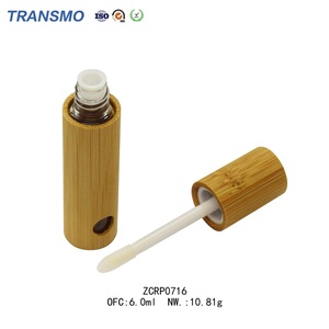 Eco-Friendly 6ml Mini <b>Bamboo</b> Lip Gloss Tubes Empty Cosmetic <b>Container</b> Packaging for Lipgloss - Product Image 4