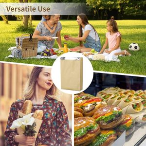 Bolsa de Papel Kraft <span class=keywords><strong>con</strong></span> Revestimiento de Papel de Aluminio Resistente al Aceite, Color Marrón y Blanco, para Guardar el Calor de BBQ, Galletas, Hamburguesas, <span class=keywords><strong>Palomitas</strong></span> de Maíz y Kebabs - Product Image 3